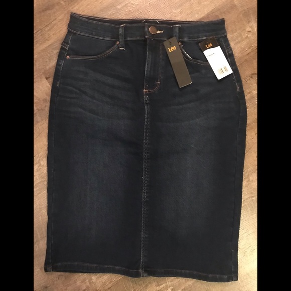 Lee Denim Pencil Skirt